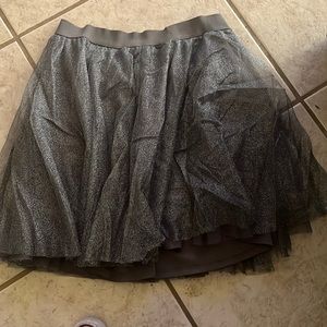 Lauren Conrad Women's Grey and Silver Skirt